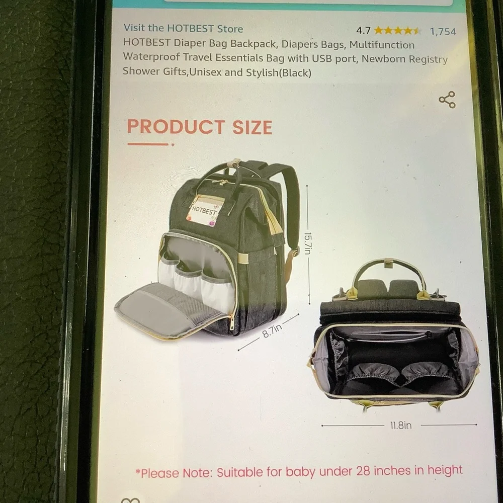 HOTBEST Diaper Bag Backpack, waterproof Large Baby Bag, Nappy Changing Bags